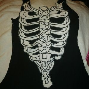 Skeleton Back Tank Top